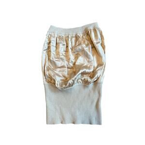 Bebe Vintage Gold Silk Tube Top Strapless Top M